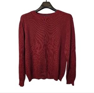 St. Johns Bay Vintage Red Cotton Knit Long Sleeve Pullover Sweater Men's XL EUC